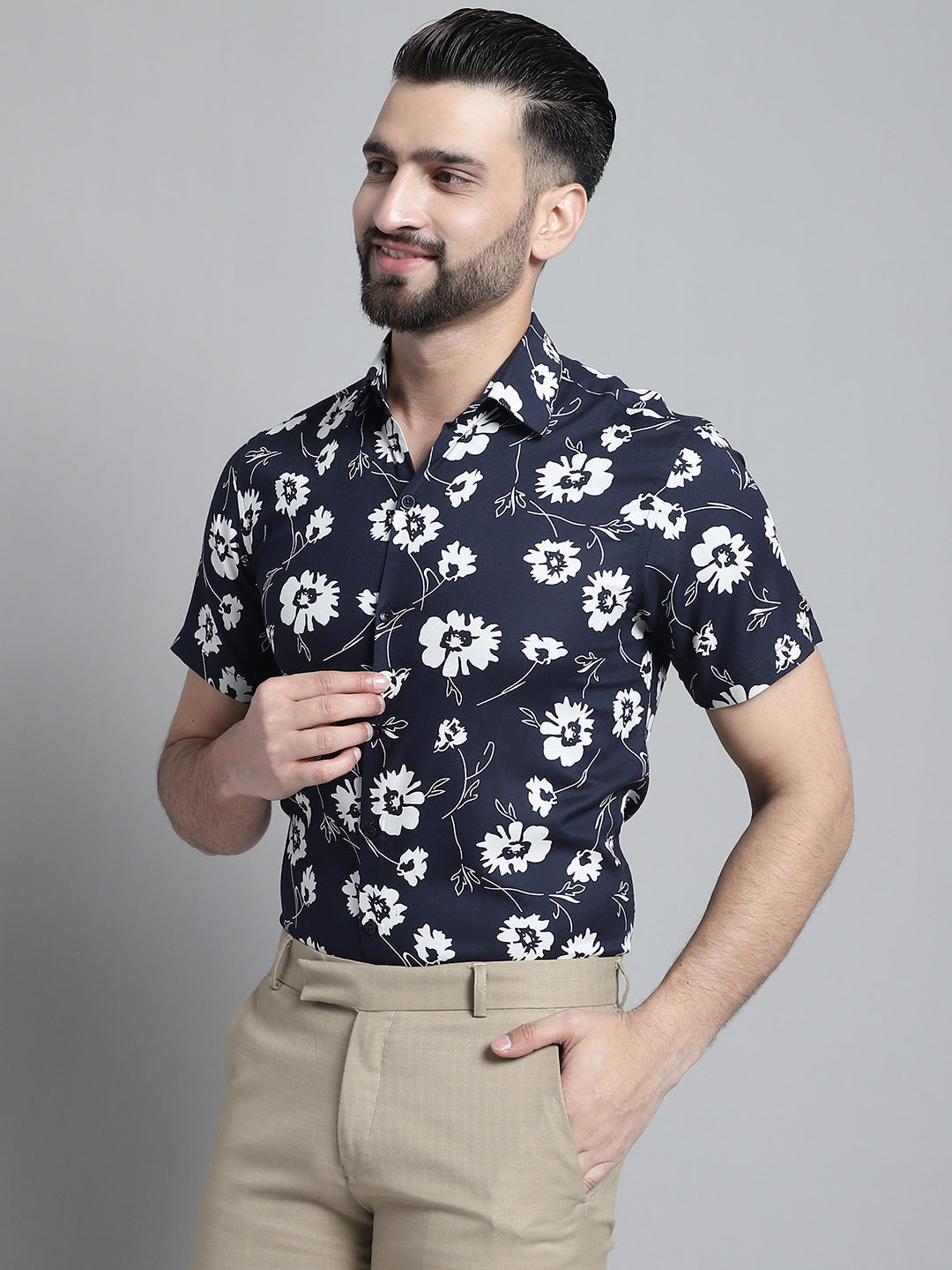 DesiQlo Men Printed Formal Shirt - Multicolor