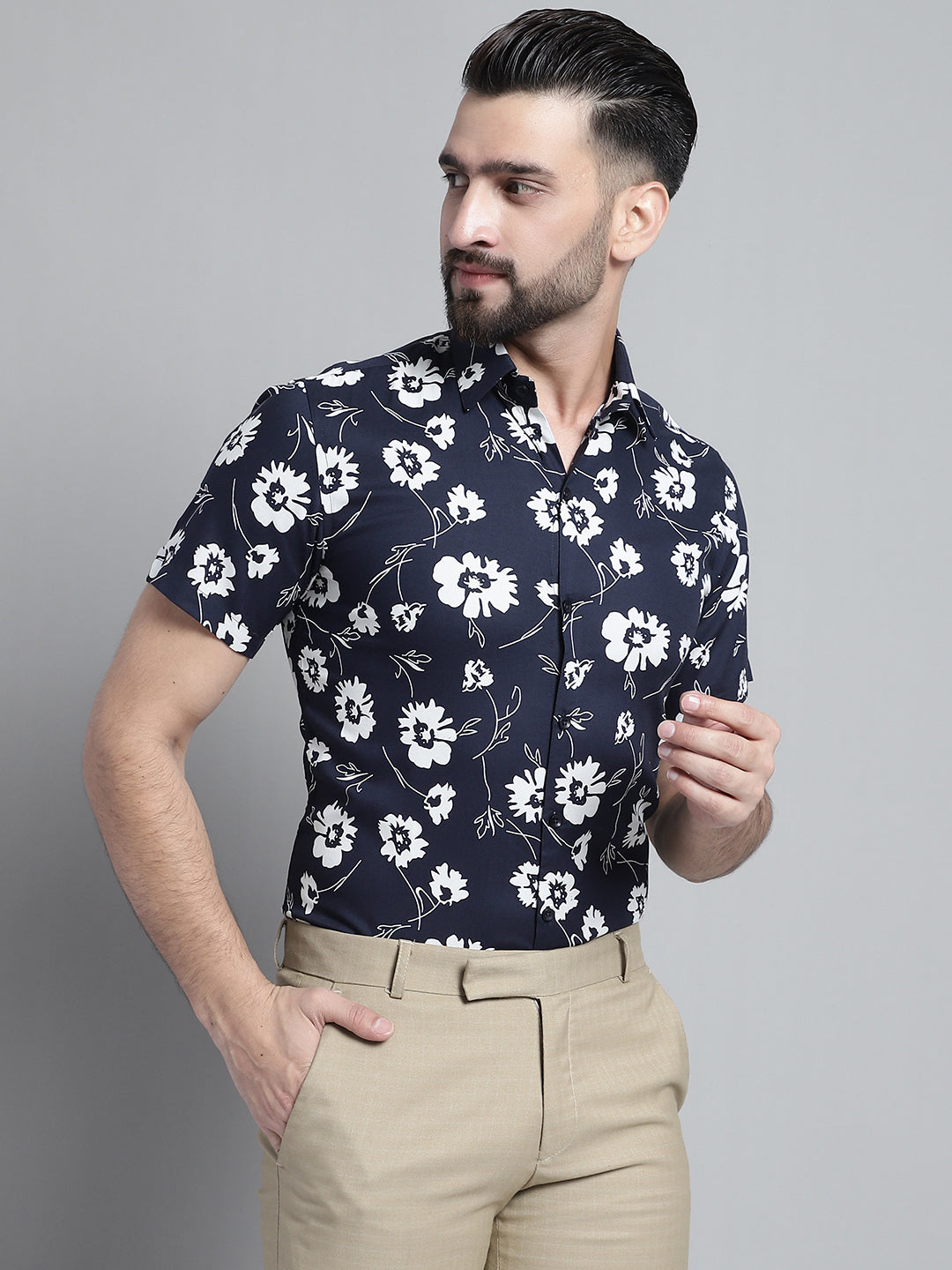 DesiQlo Men Printed Formal Shirt - Multicolor