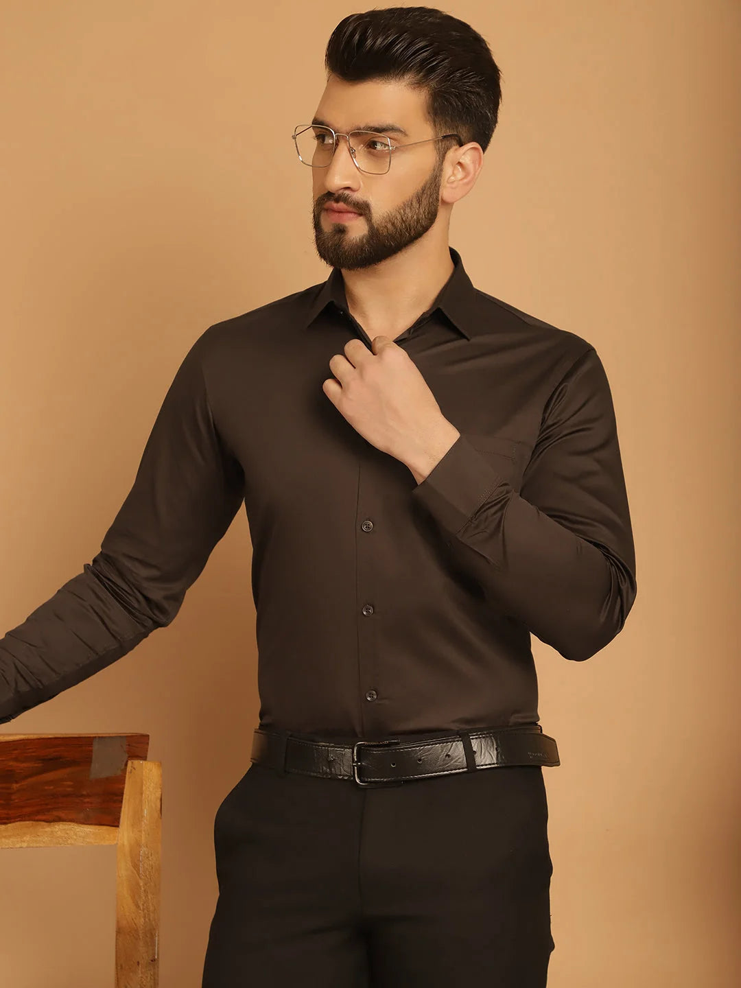 Men's Cotton Solid Formal Shirt-SF-883