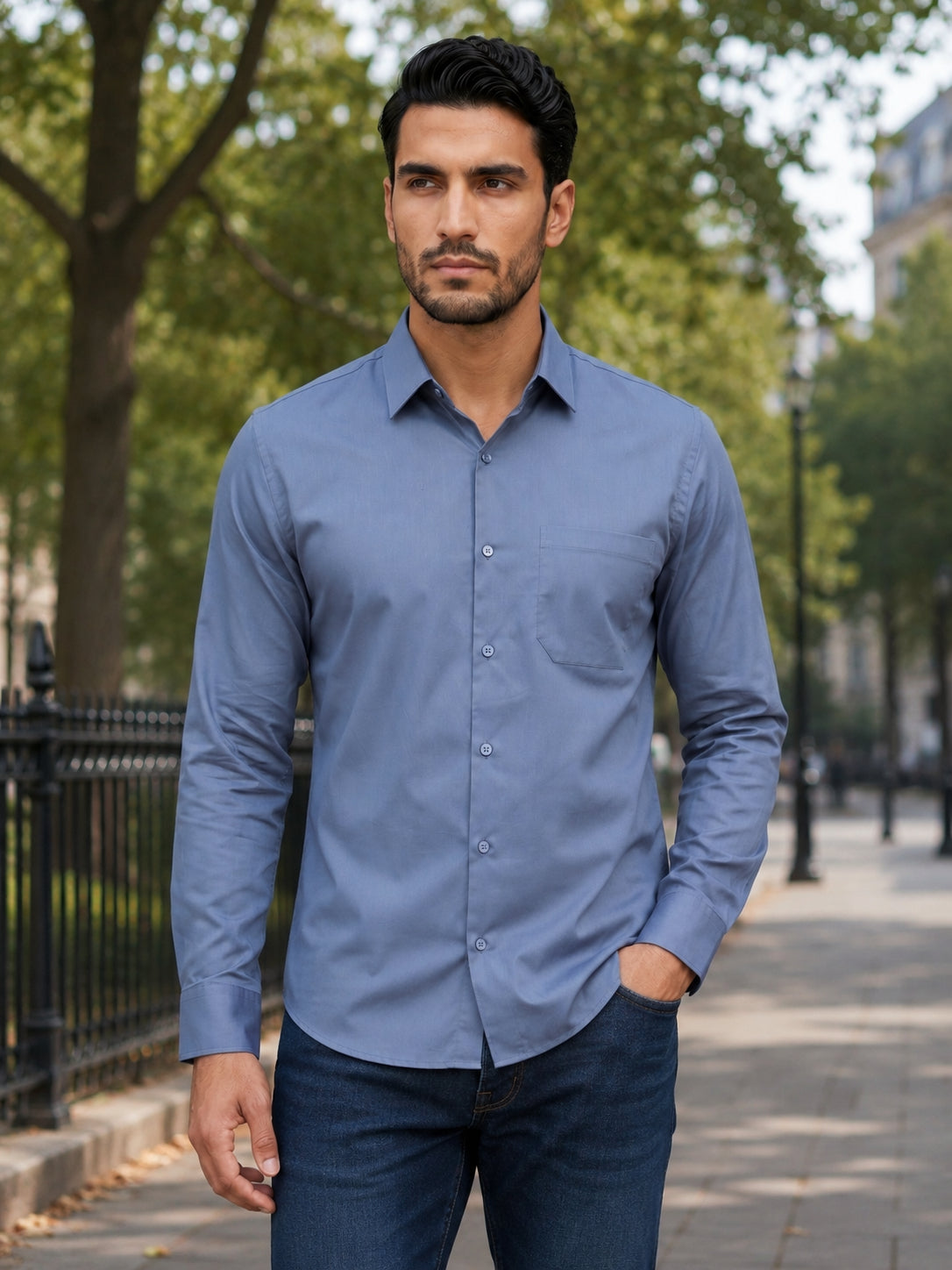 Men's Cotton Solid Casual Shirt ( RDSH 883Grey )