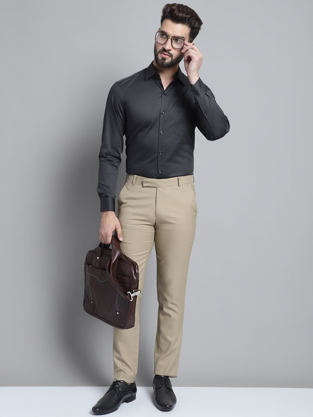 DesiQlo Men Solid Formal Shirt - Multicolor