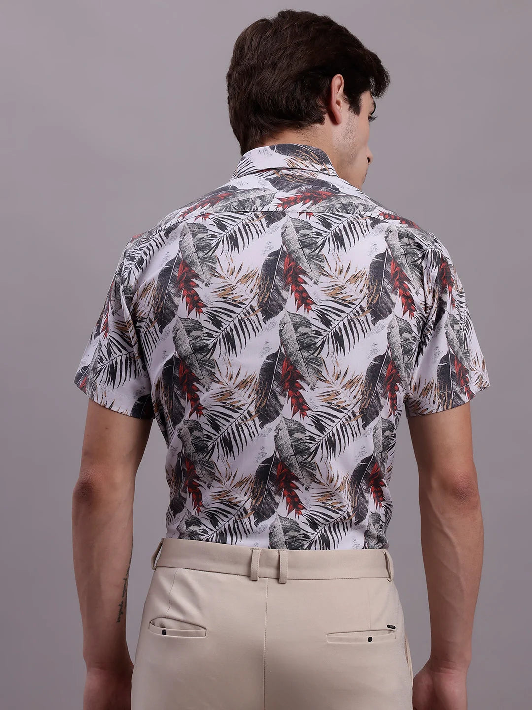 Printed Formal Shirt - Stylish Floral Brand Men's Cotton Shirt