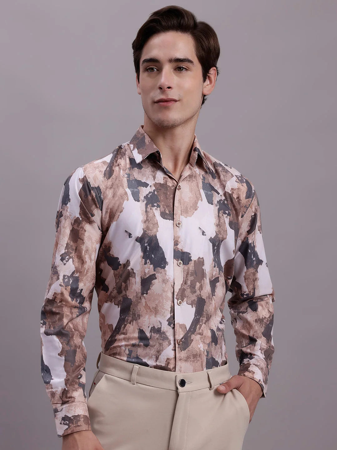 Men's Printed Cotton Formal Shirt - Stylish Mens Shirts Online