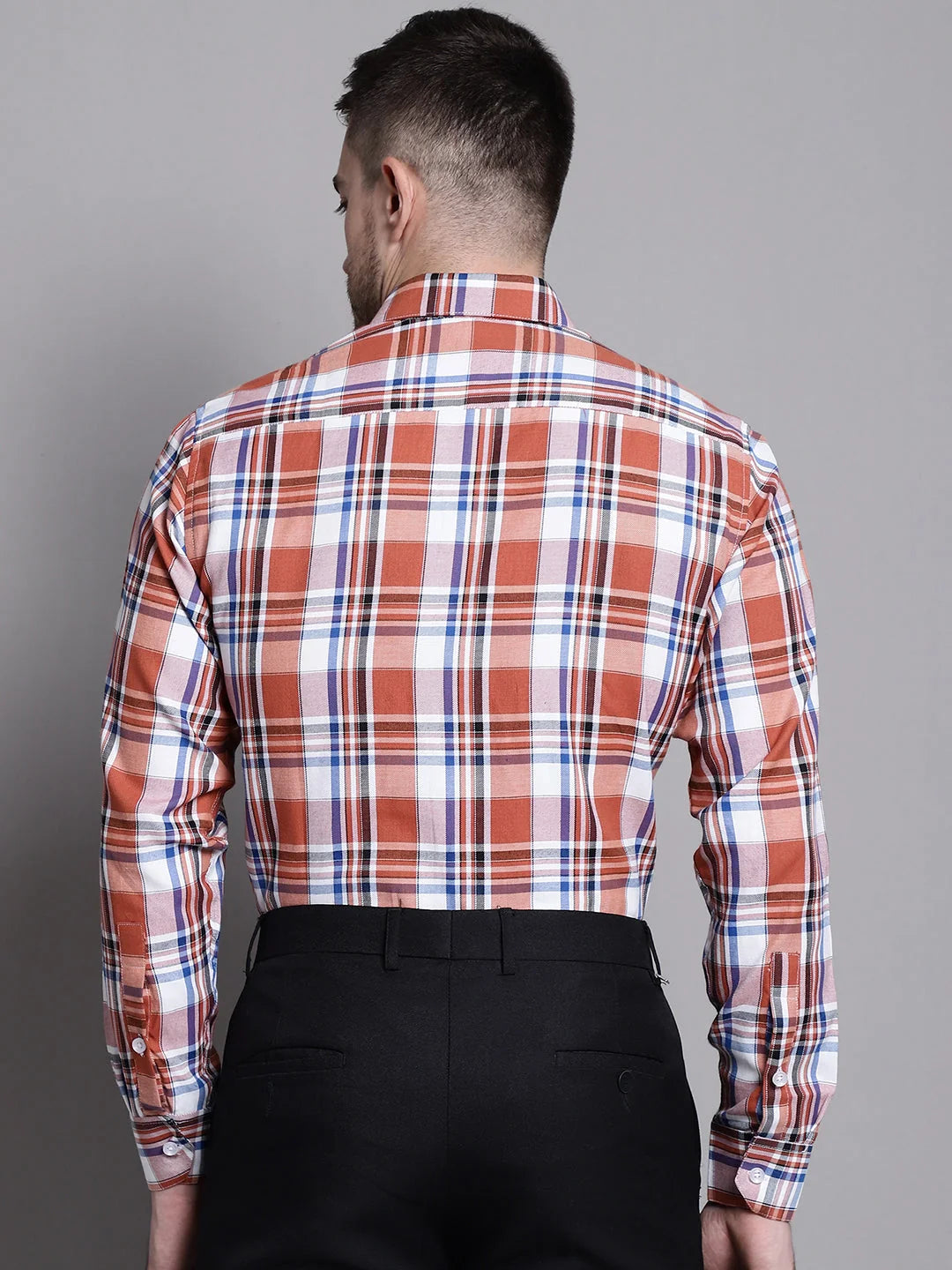 Men's Classic Host Checks Formal Shirt | Cotton Printed Shirt