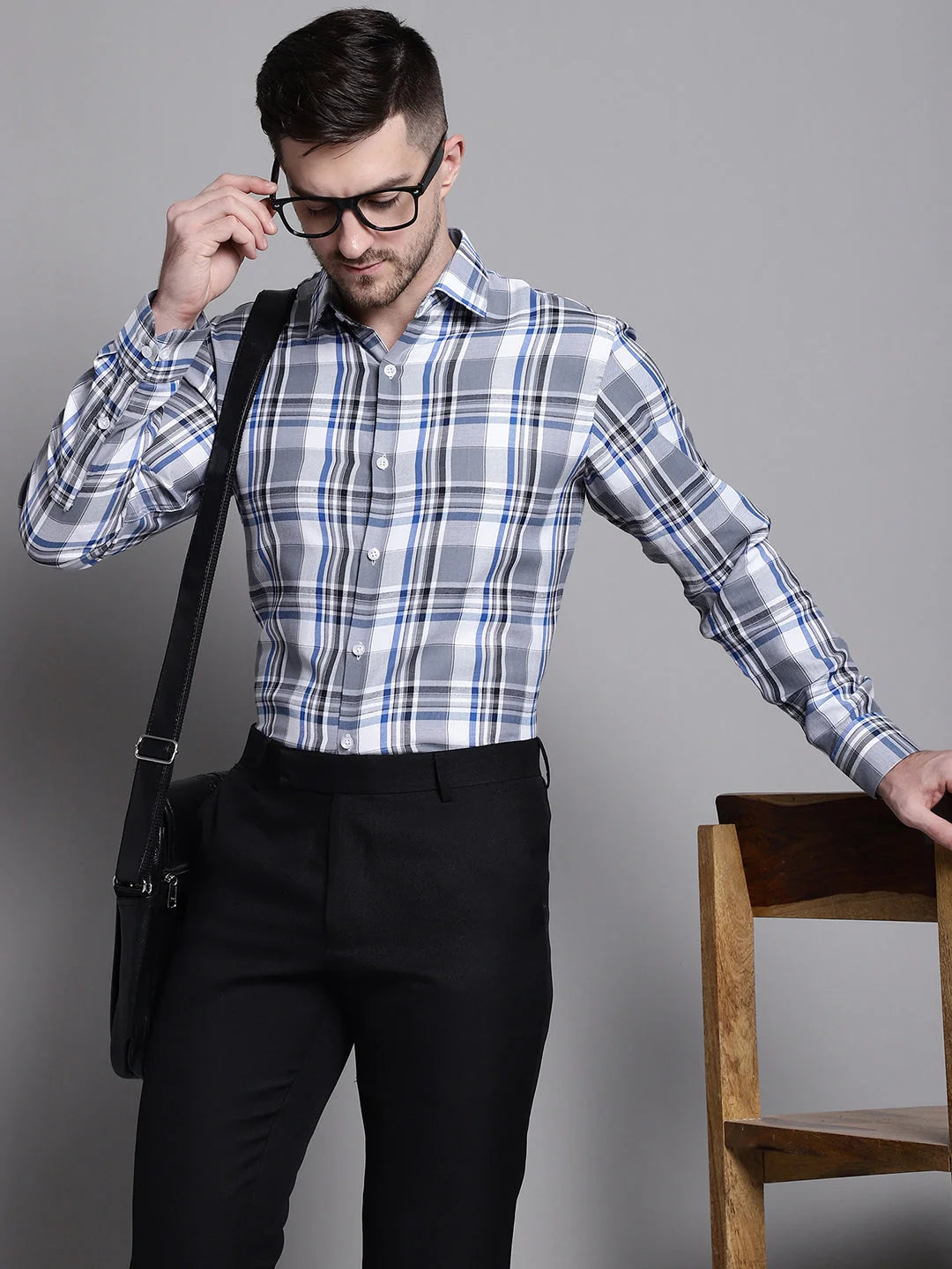 Men's Classic Checks Formal Shirt-SF 892 | Cotton Shirts