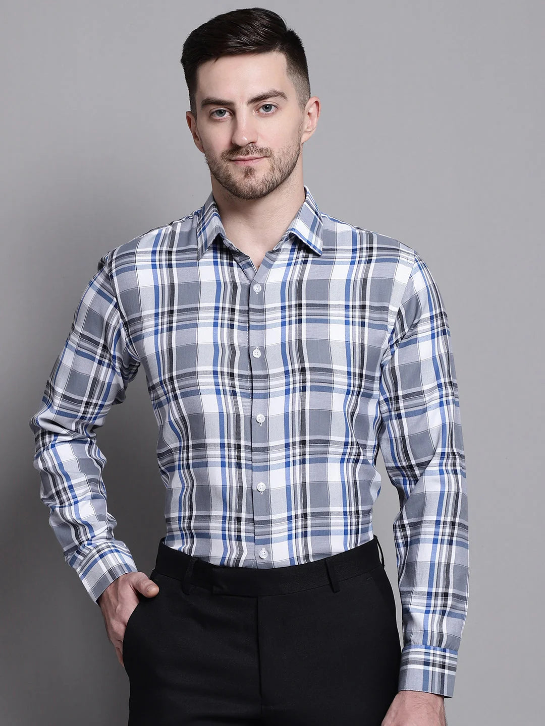 Men's Classic Checks Formal Shirt-SF 892 | Cotton Shirts
