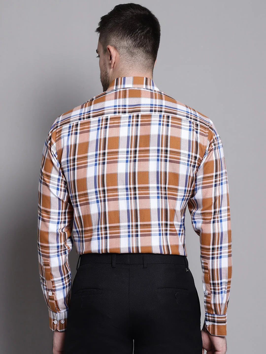 Men's Classic Checks Formal Shirt | Cotton Printed Shirt