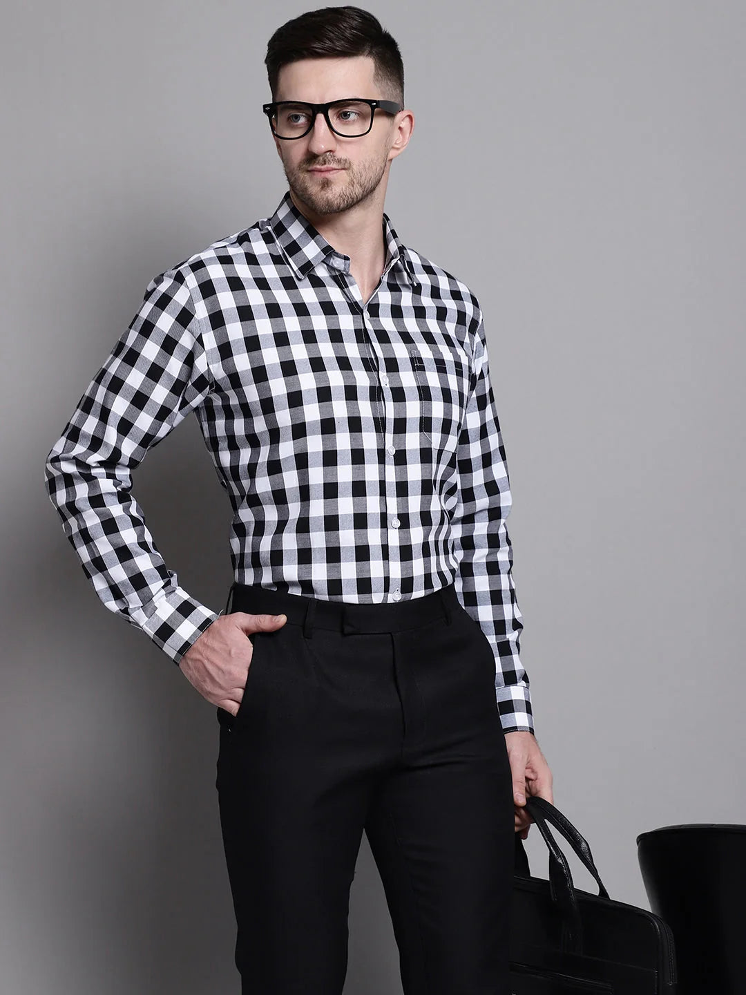 Men's Buffalo Check Formal Shirt | Premium Cotton Polo Shirts