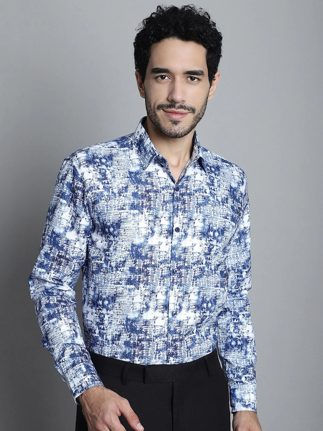 Stylish Printed Formal Shirts for Men - Geometric Mens Shirt