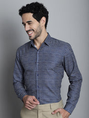 Men's Geomatric Printed Formal Shirts-SF 898