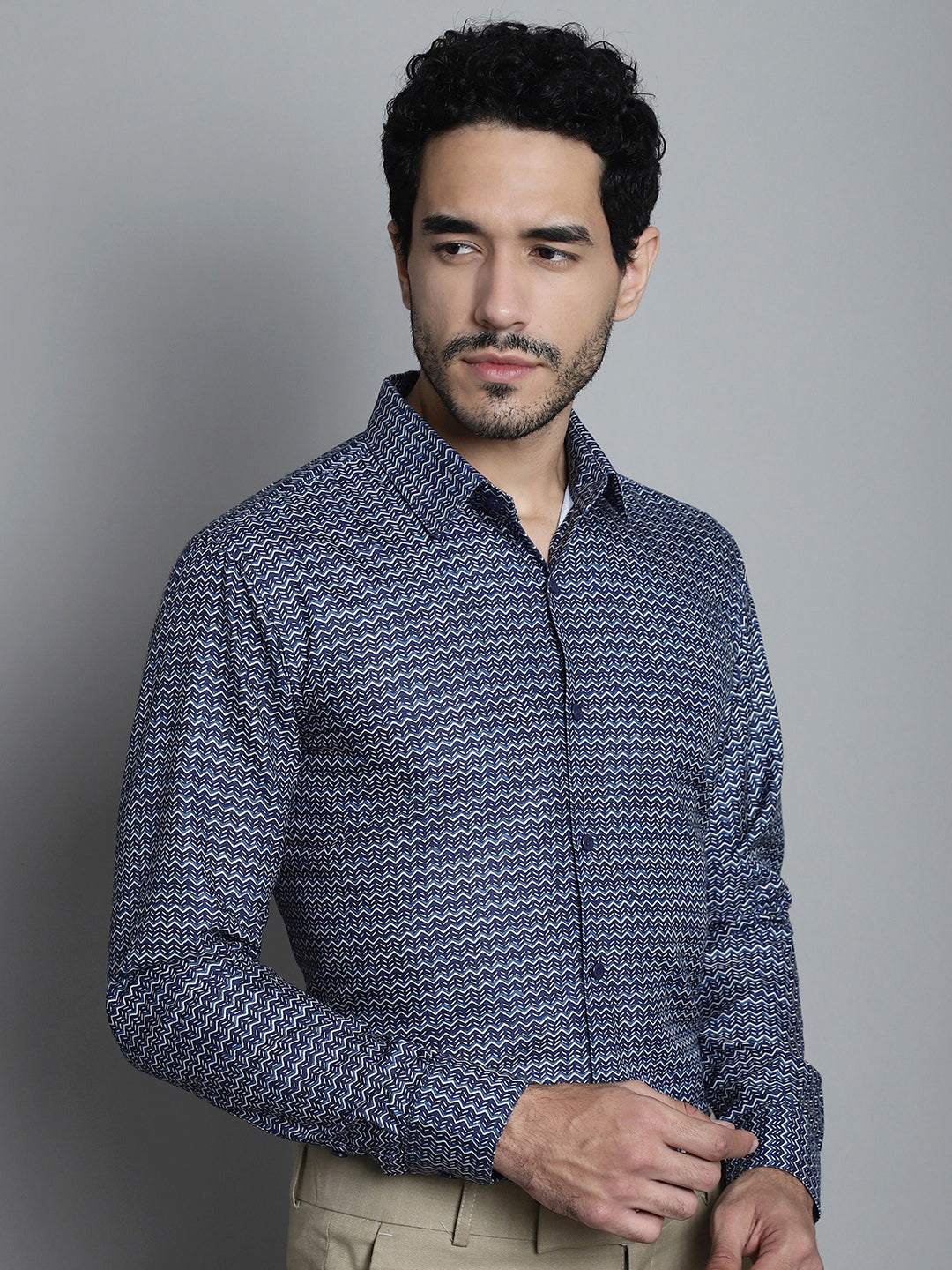 Men's Printed Formal Shirts - Geometric Mens Shirt