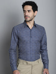 Men's Geomatric Printed Formal Shirts-SF 898