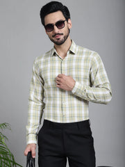 Checked Formal Shirt-SF-902Beige
