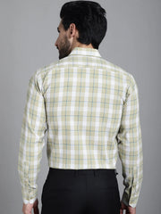 Checked Formal Shirt-SF-902Beige
