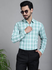 Checked Formal Shirt-SF-902Green