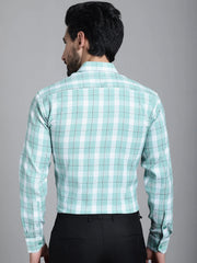 Checked Formal Shirt-SF-902Green