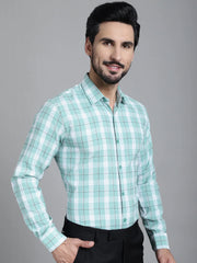 Checked Formal Shirt-SF-902Green