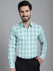 Checked Formal Shirt-SF-902Green