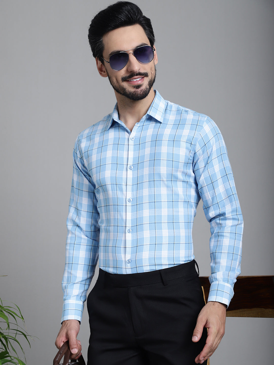 Checked Formal Shirts SF-902 | Mens Cotton Shirt Collection
