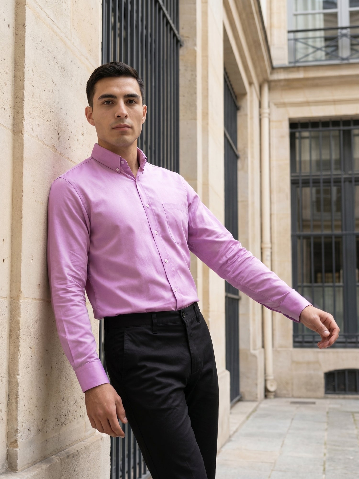 DesiQlo Men Solid Men Regular Fit Shirts - Multicolor - RDSH_9042Purpl