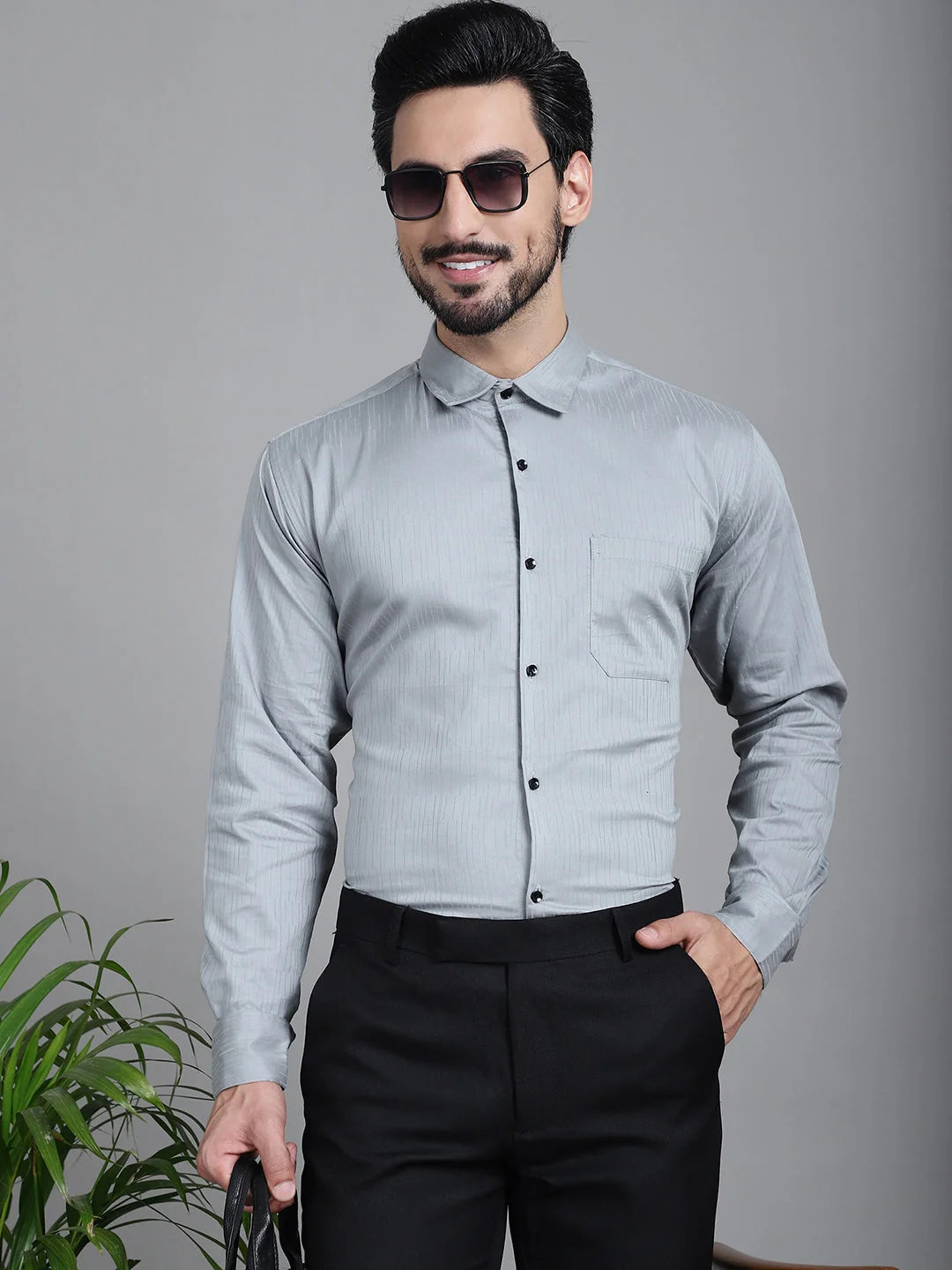 Woven Design Cotton Mens Shirt | Formal Shirts