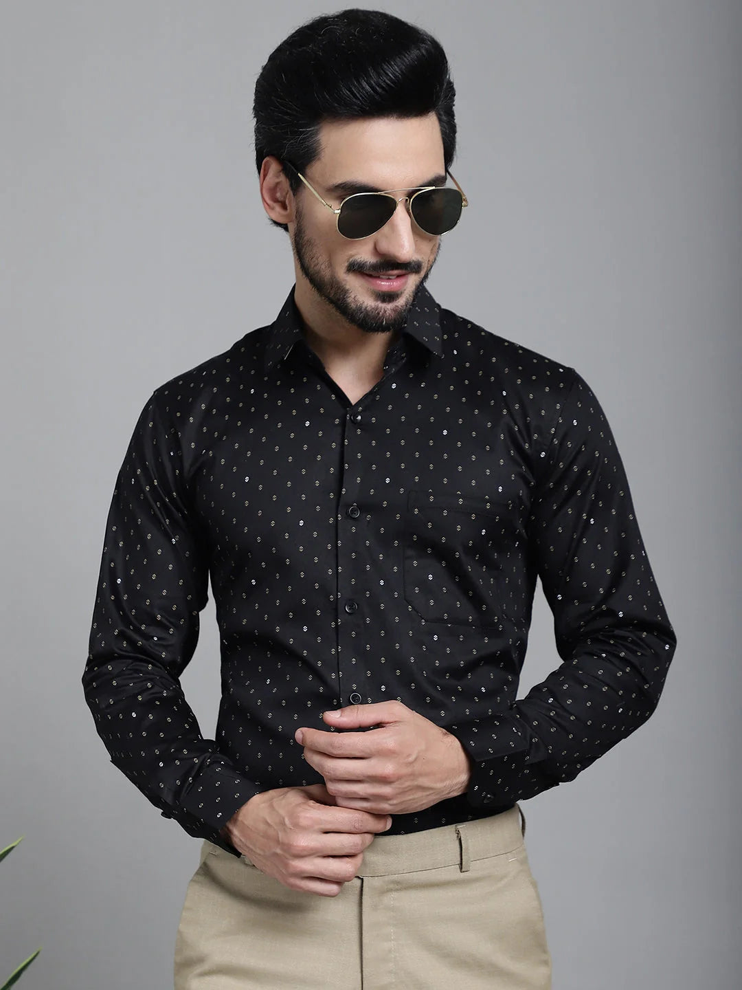 Printed Formal Shirt-SF-906 - Cotton Mens Shirt