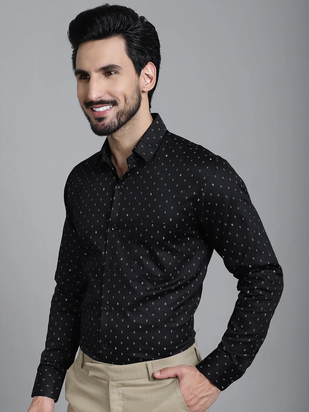 Printed Formal Shirt-SF-906 - Cotton Mens Shirt