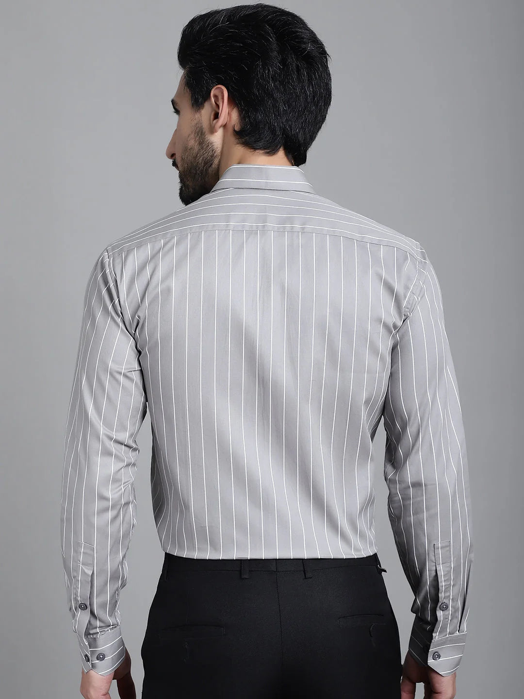 Striped Formal Shirt-SF-907 - Cotton Mens Shirt Online
