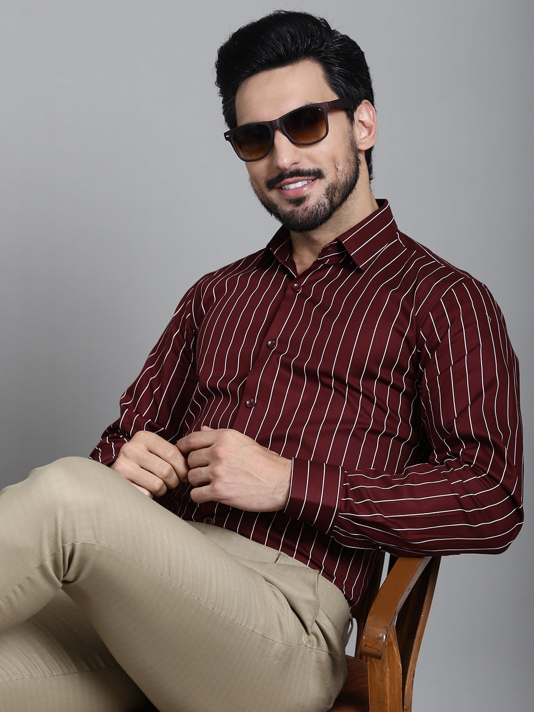 Striped Formal Shirt - Premium Cotton Mens Shirt Collection