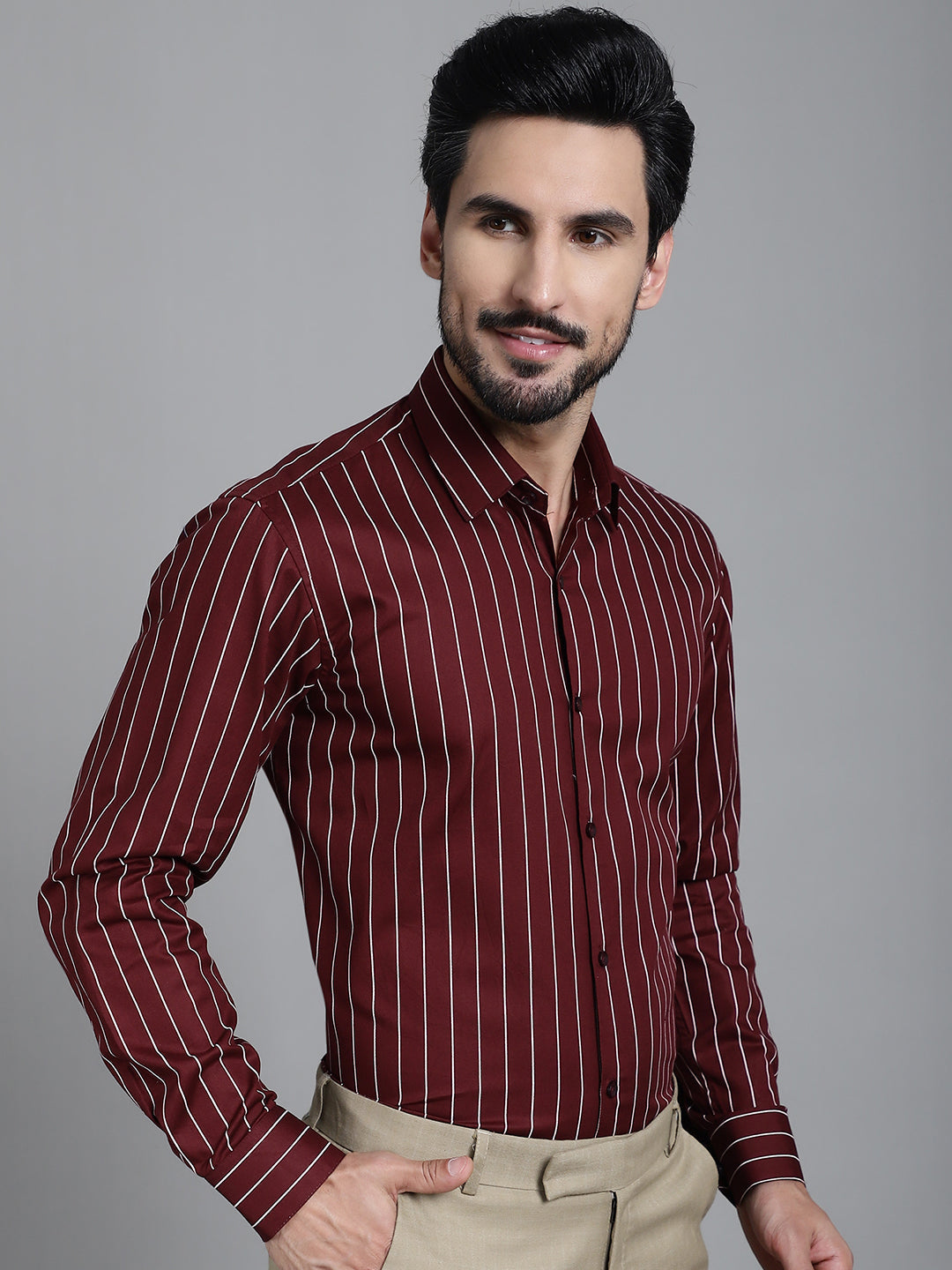 Striped Formal Shirt - Premium Cotton Mens Shirt Collection