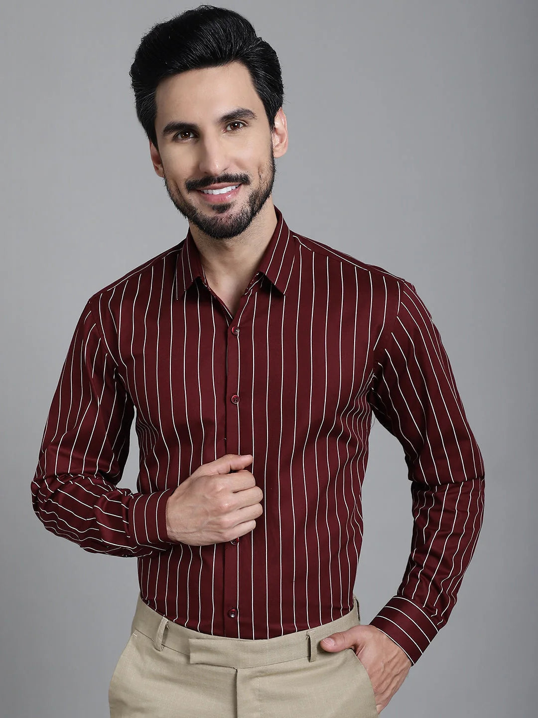 Striped Formal Shirt - Premium Cotton Mens Shirt Collection