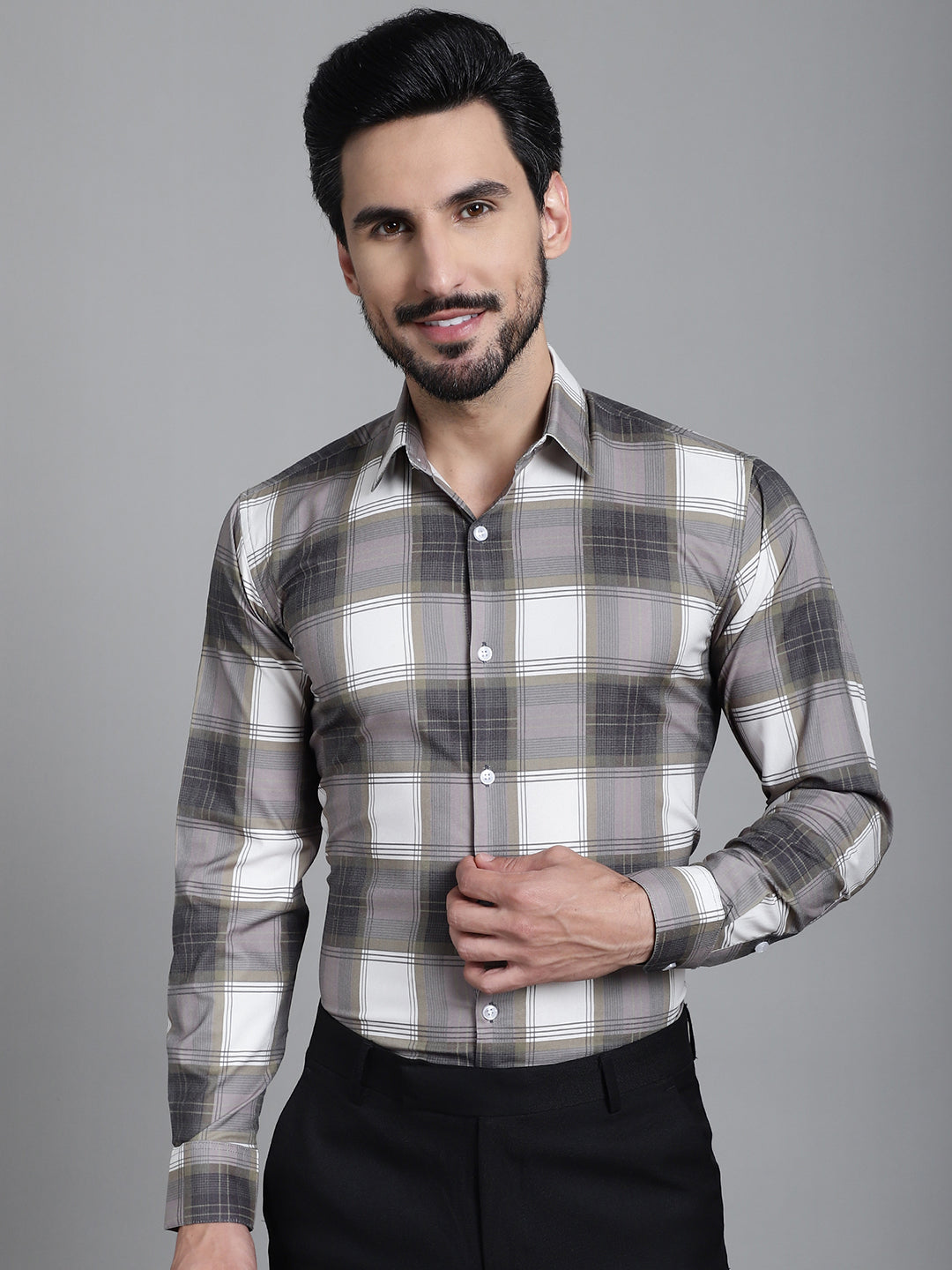 Checked Formal Shirt - SF-911 - Mens Shirt Cotton Blend