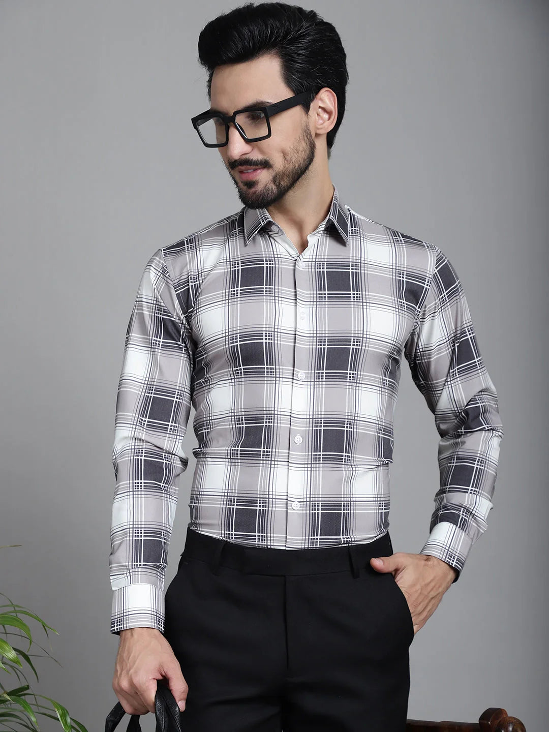 Stylish Checked Formal Shirt - Mens Shirt - Cotton Collection