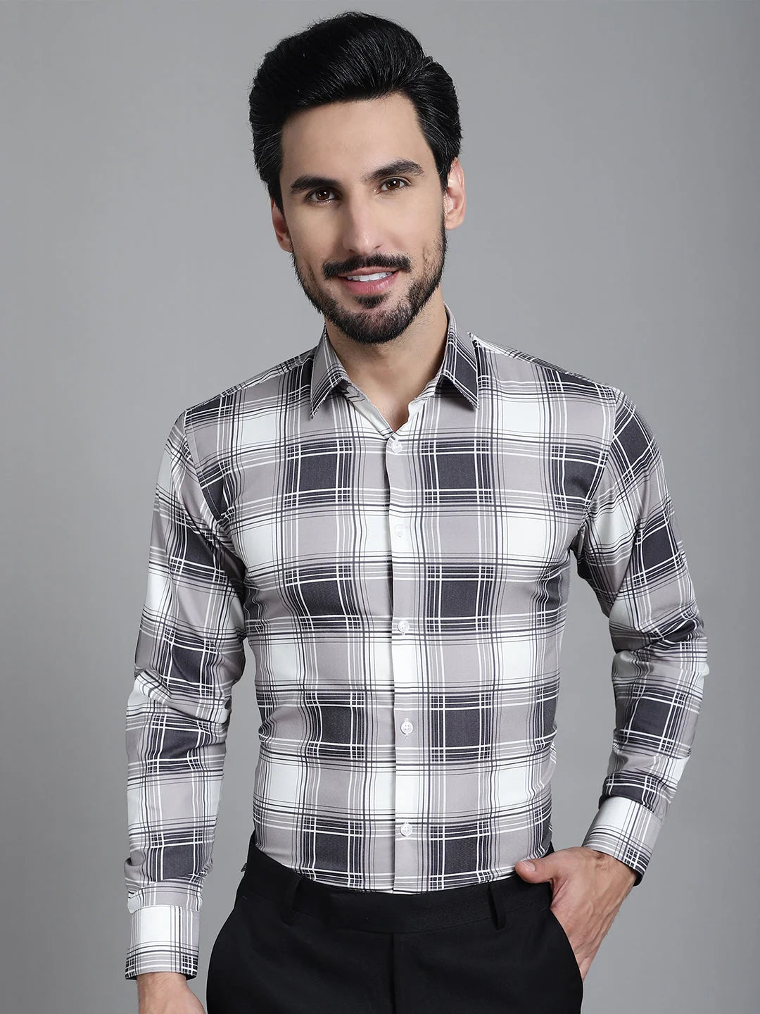 Stylish Checked Formal Shirt - Mens Shirt - Cotton Collection