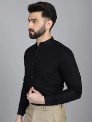 Cotton Solid Formal Shirt for Mens-SF-927Black