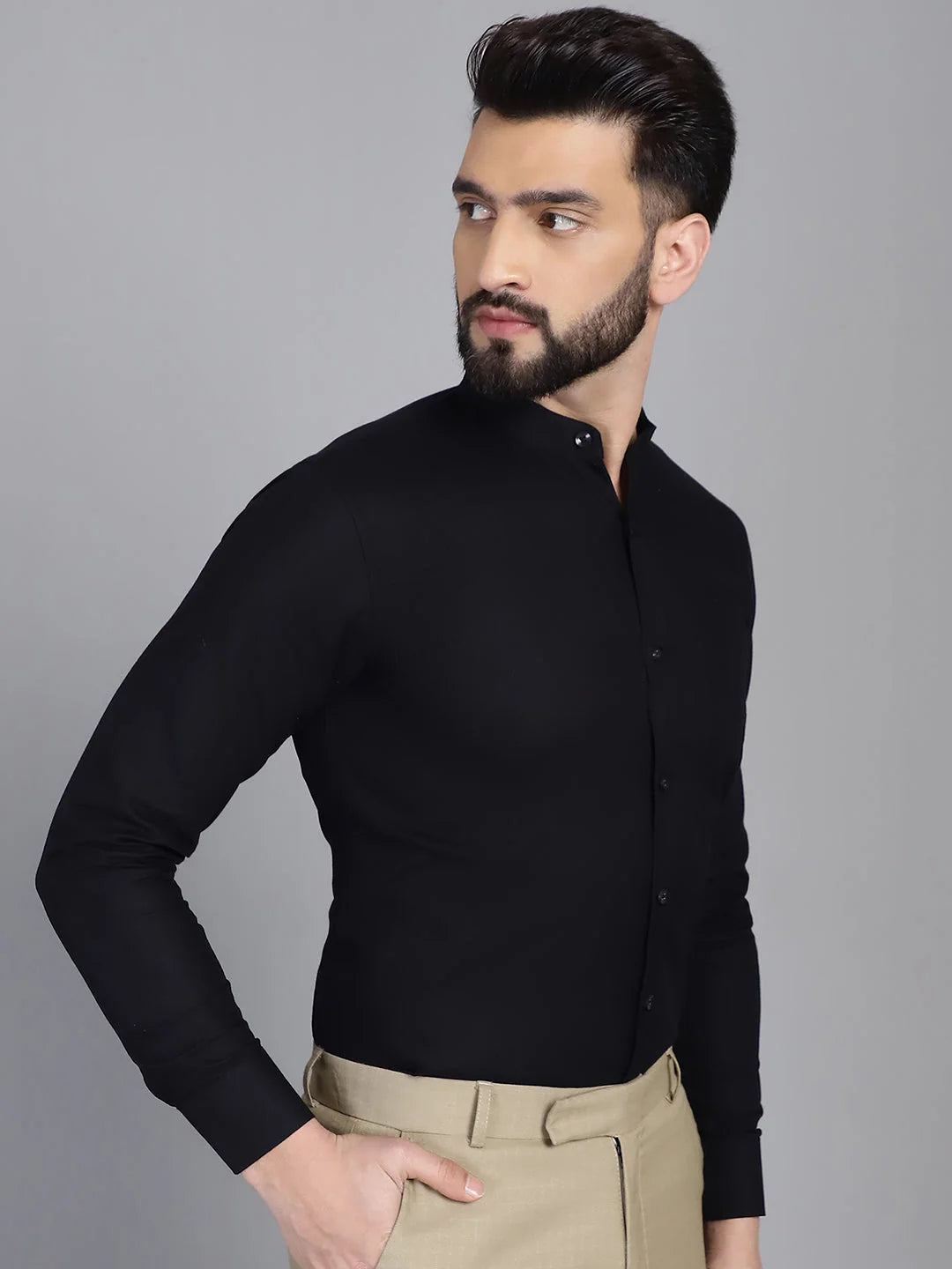 Black Cotton Formal Shirts for Men | Stylish Mens Shirt