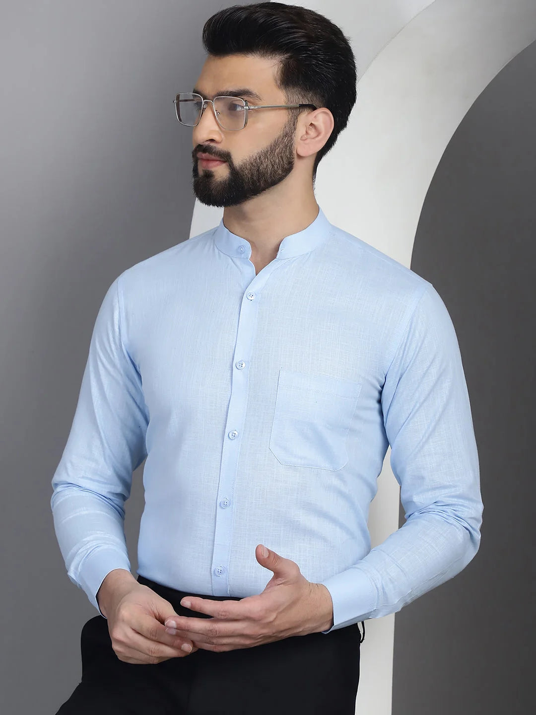 Cotton Solid Formal Shirt for Mens-SF-927