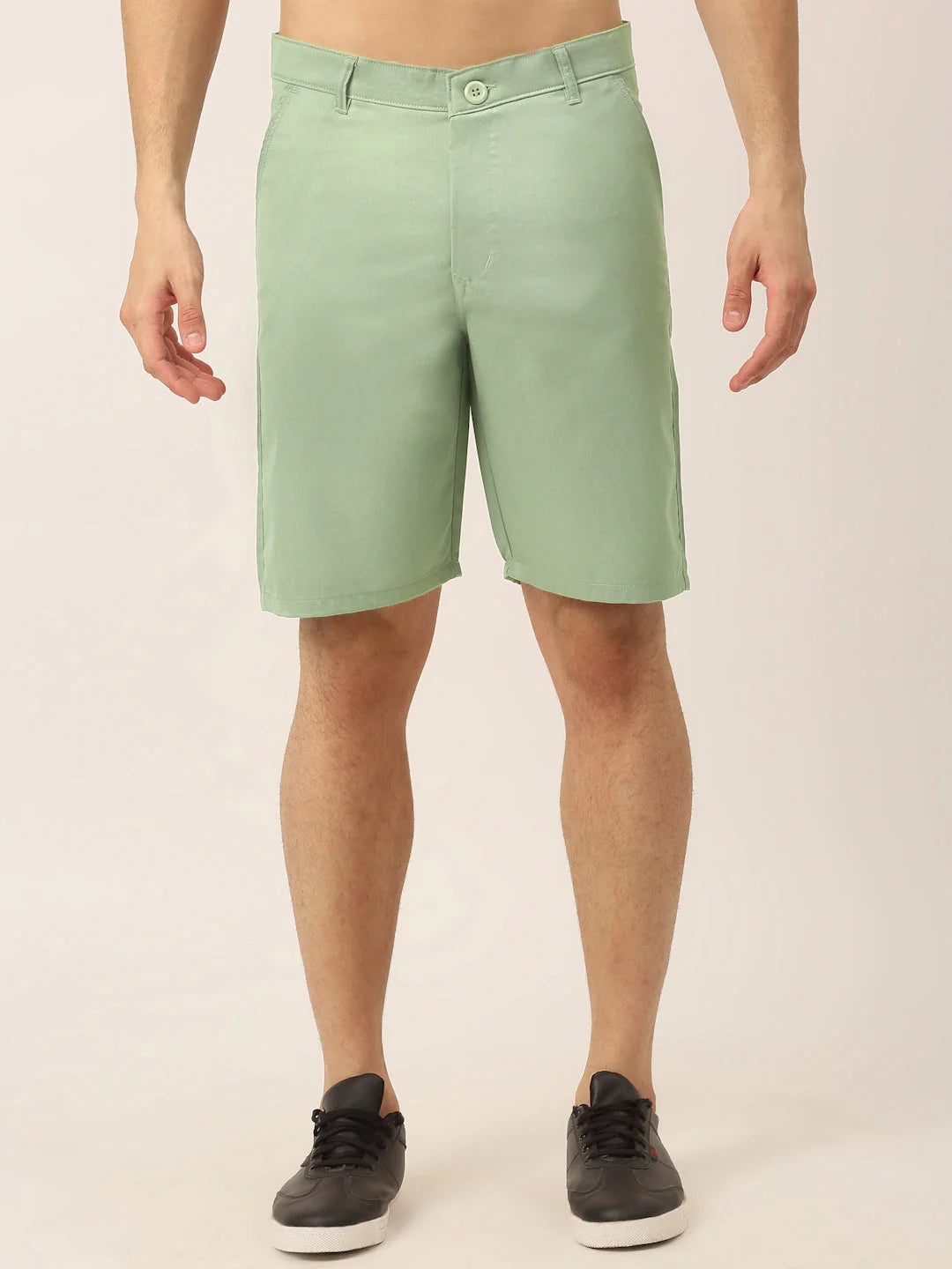 Indian Needle Casual Cotton Solid Shorts for Men
