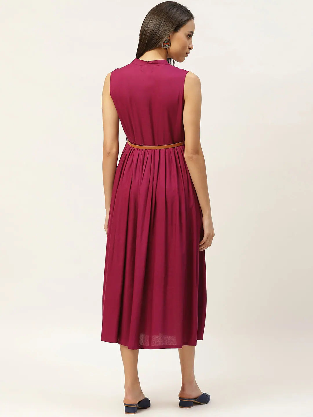 Purple Sleeveless Dress | Indian Dresses Online