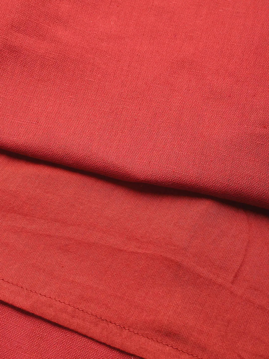 Red Sleeveless Midi Dress | Indian Cotton Dresses Online