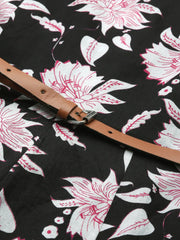 Black Floral Sleeveless Anarkali Dress