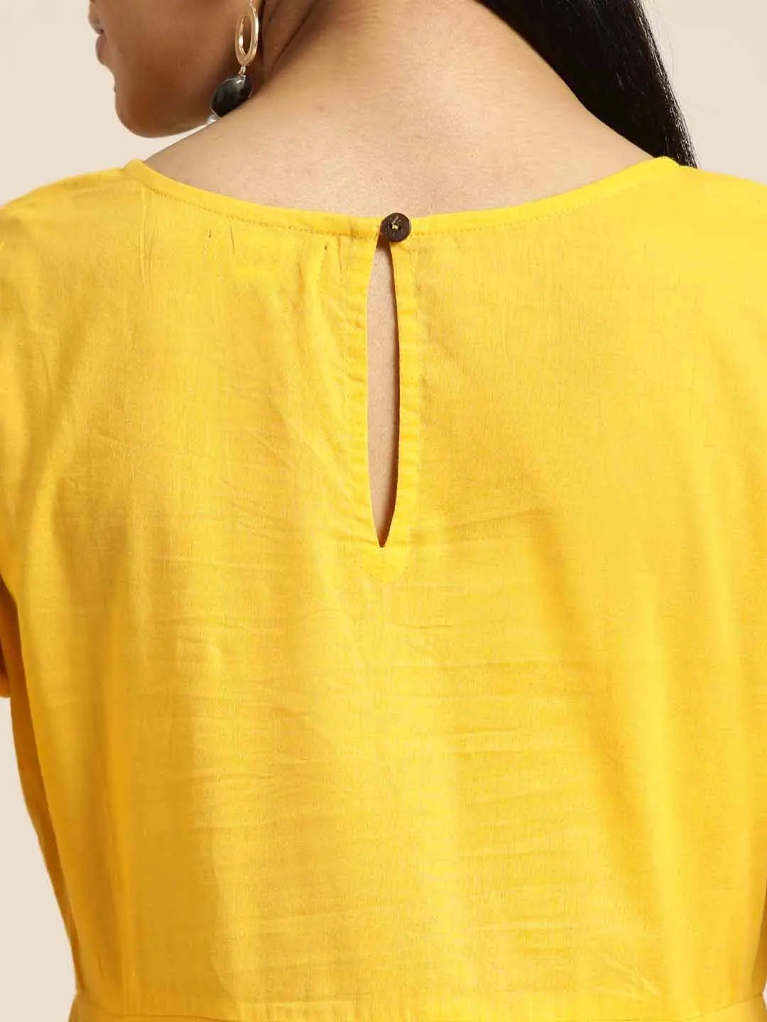 Yellow Embroidered Anarkali Dress - Festive Lehenga & Ethnic Wear