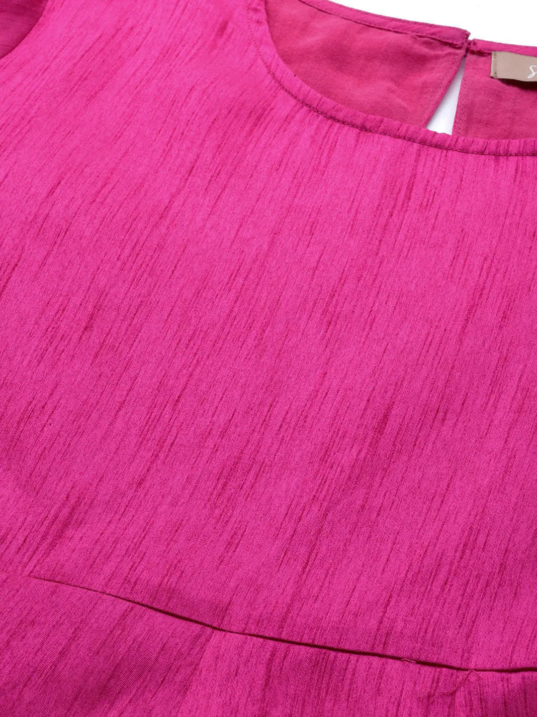 Fuchsia Foil Print Anarkali Maxi Dress | Anarkali Kurtis