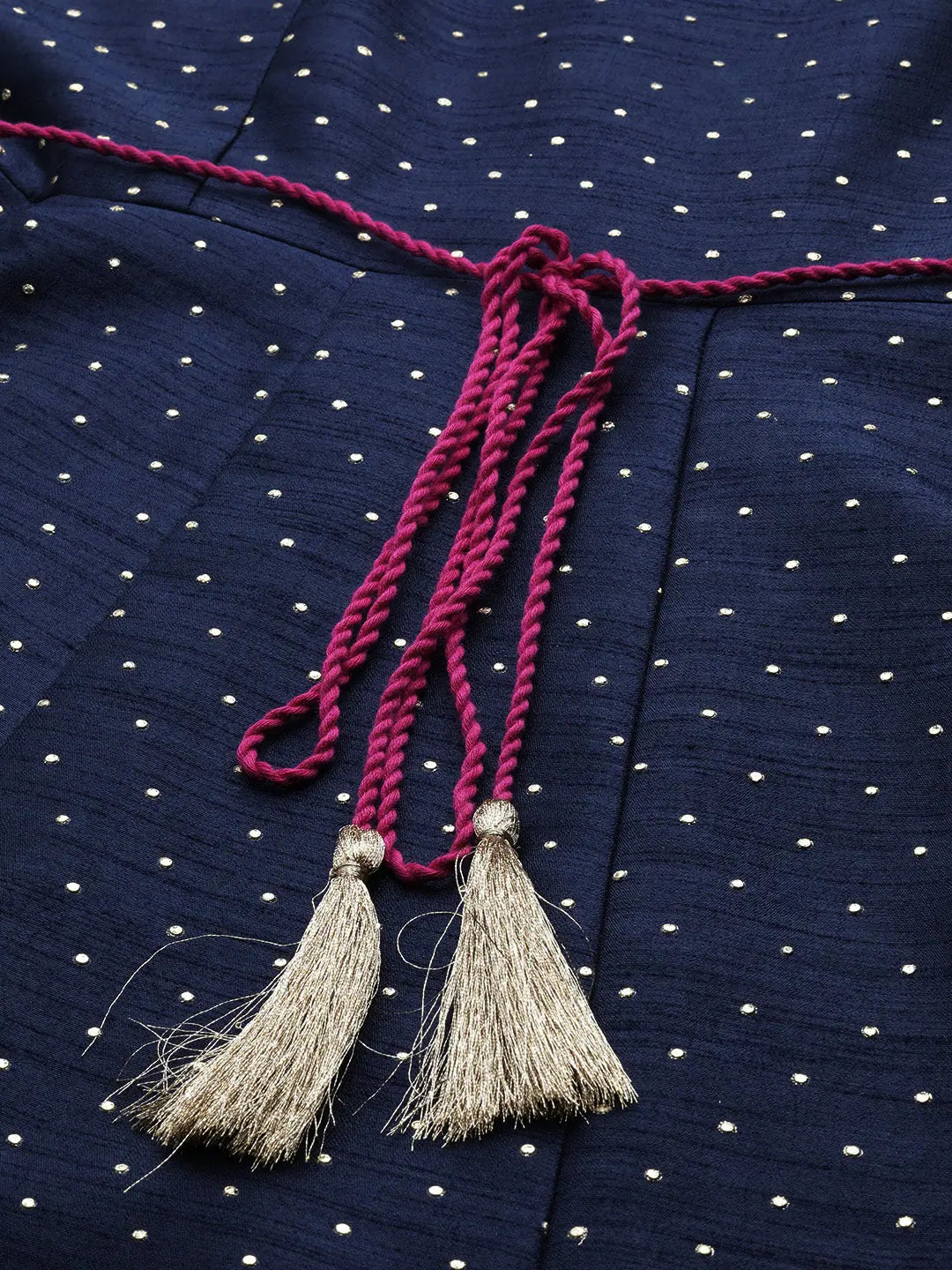 Navy Mukaish Work Anarkali Dress with Belt | Anarkali Suits