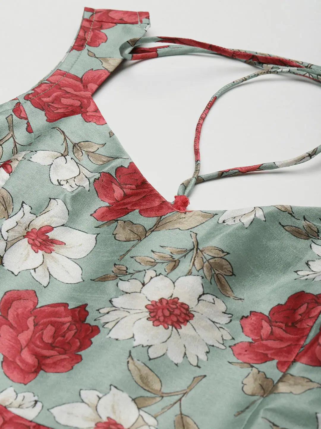 Sea Green Floral Sweetheart Anarkali Dress | Anarkali Kurti