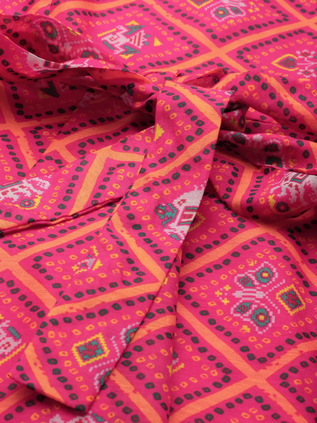 Pink Patola Anarkali Gown - Sleeveless Anarkali Dress for Women