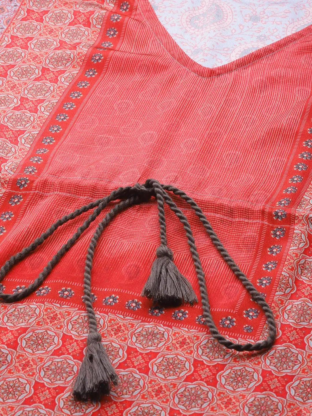 Pink & Blue Paisley Kaftan - Women's Stylish Kaftans Online