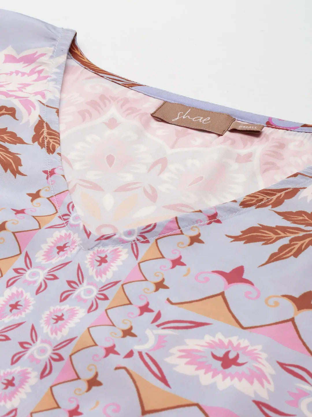 Sky Blue Floral Kaftan Dress - Women's Stylish Kaftans