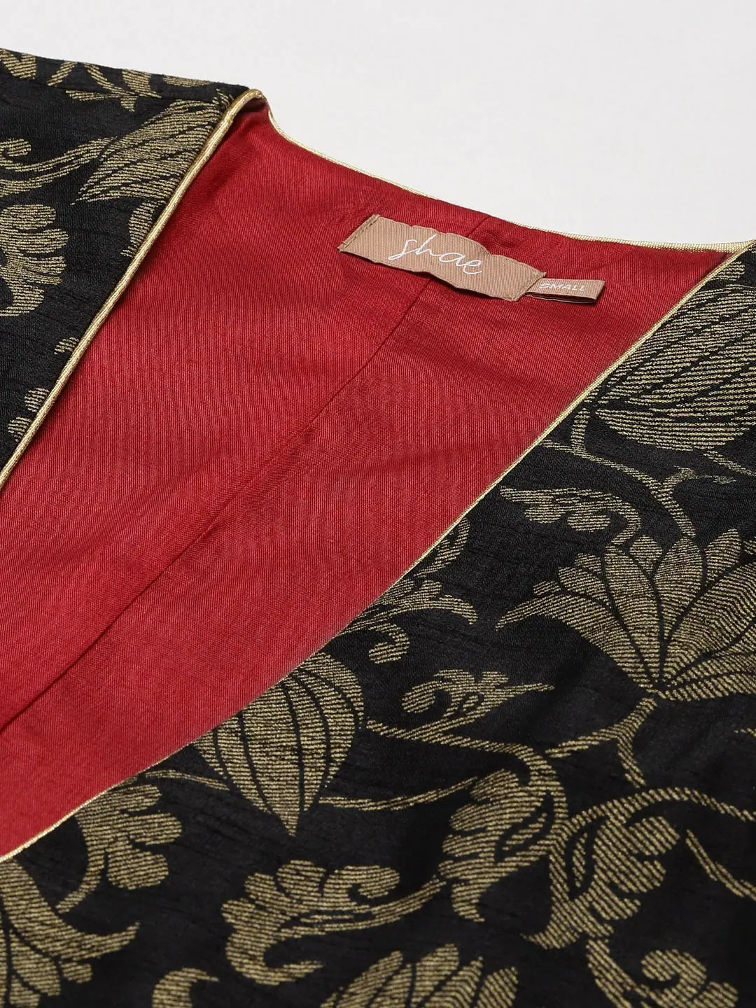 Women's Fashion Jackets: Black Printed Sleeveless Waist Coat