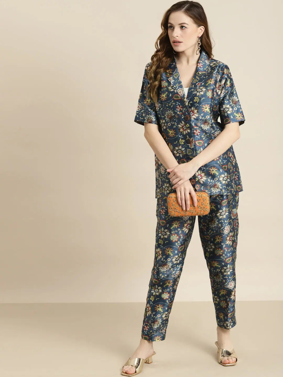 Women's Navy Floral Jacket - Trendy Women's Fashion Jackets
